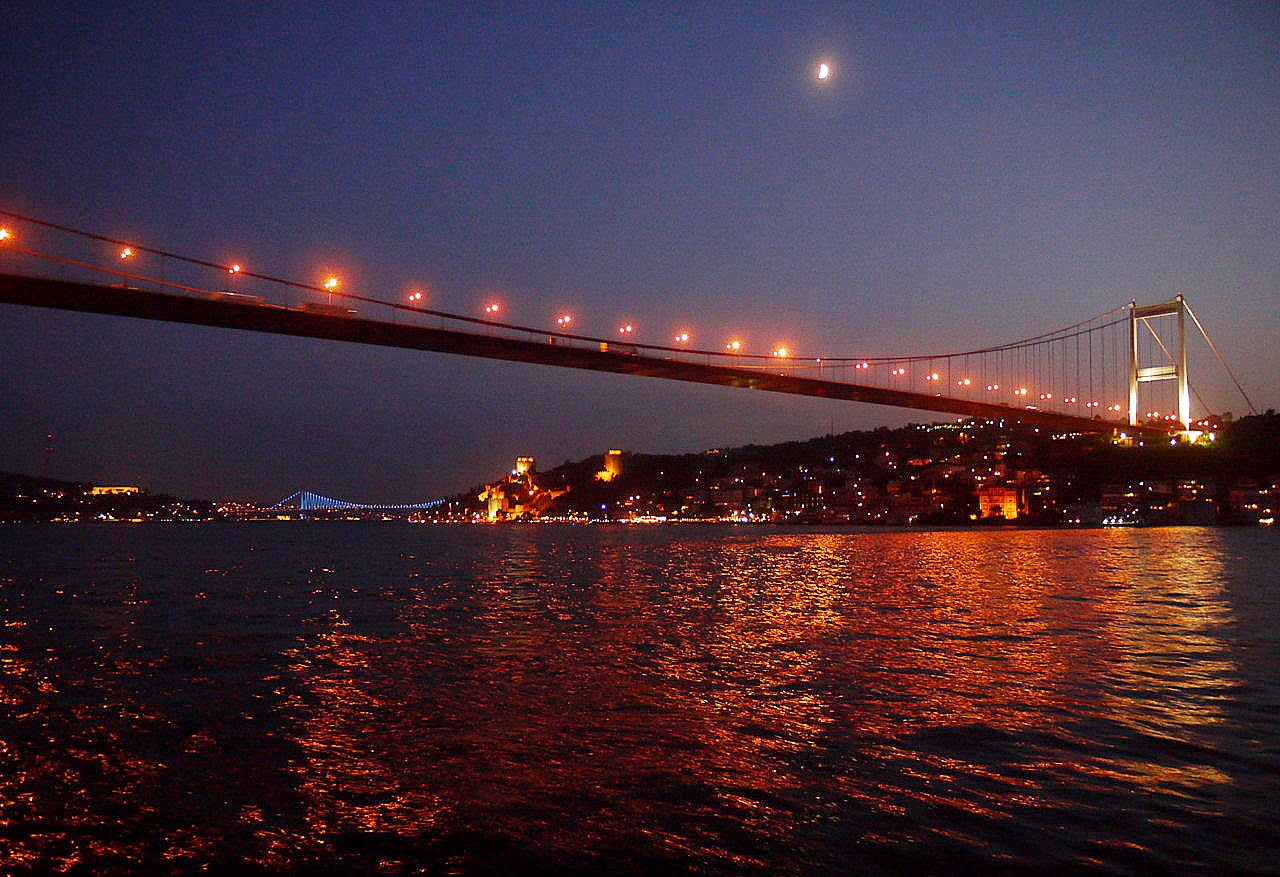 Стамбул мост ночью Стамбул мост ночью