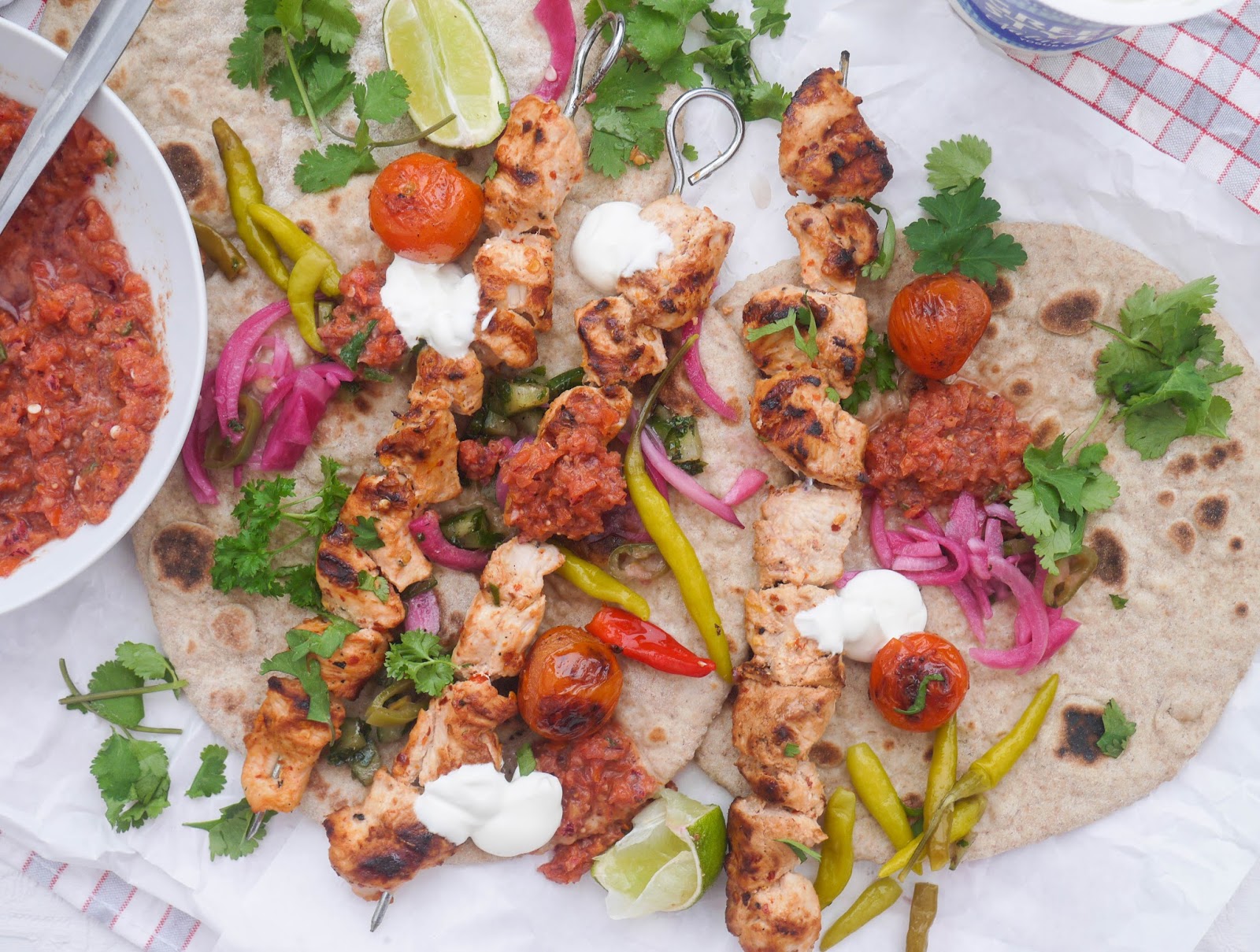 This Muslim Girl Bakes Turkish Chicken Kebabs with Tomato Chilli Sauce.