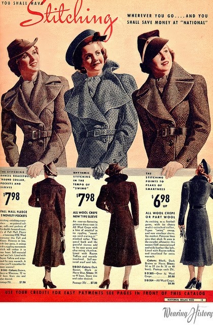 Vintage 1930s Coats from Catalogs and Magazines
