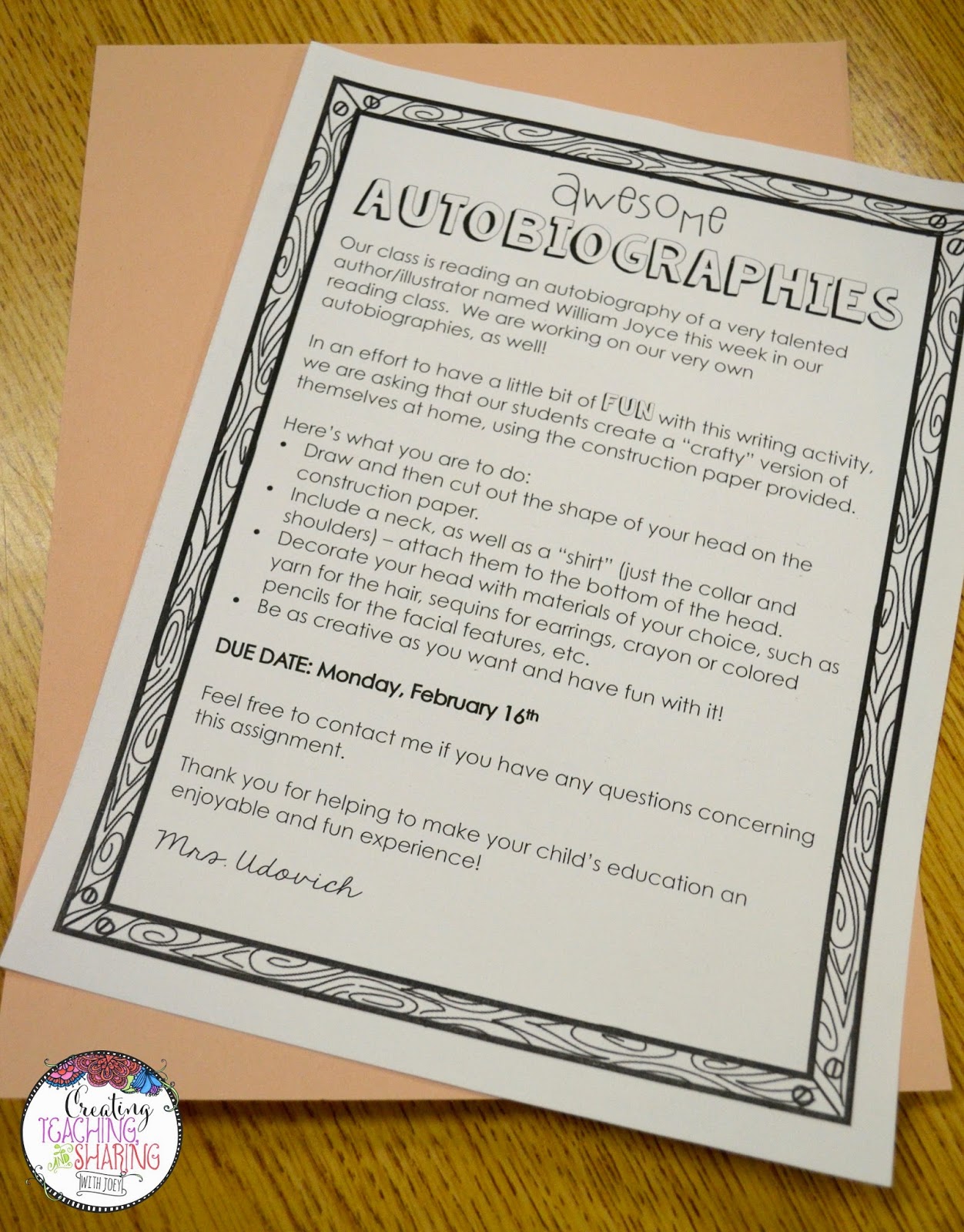 How to write an autobiography for school example image