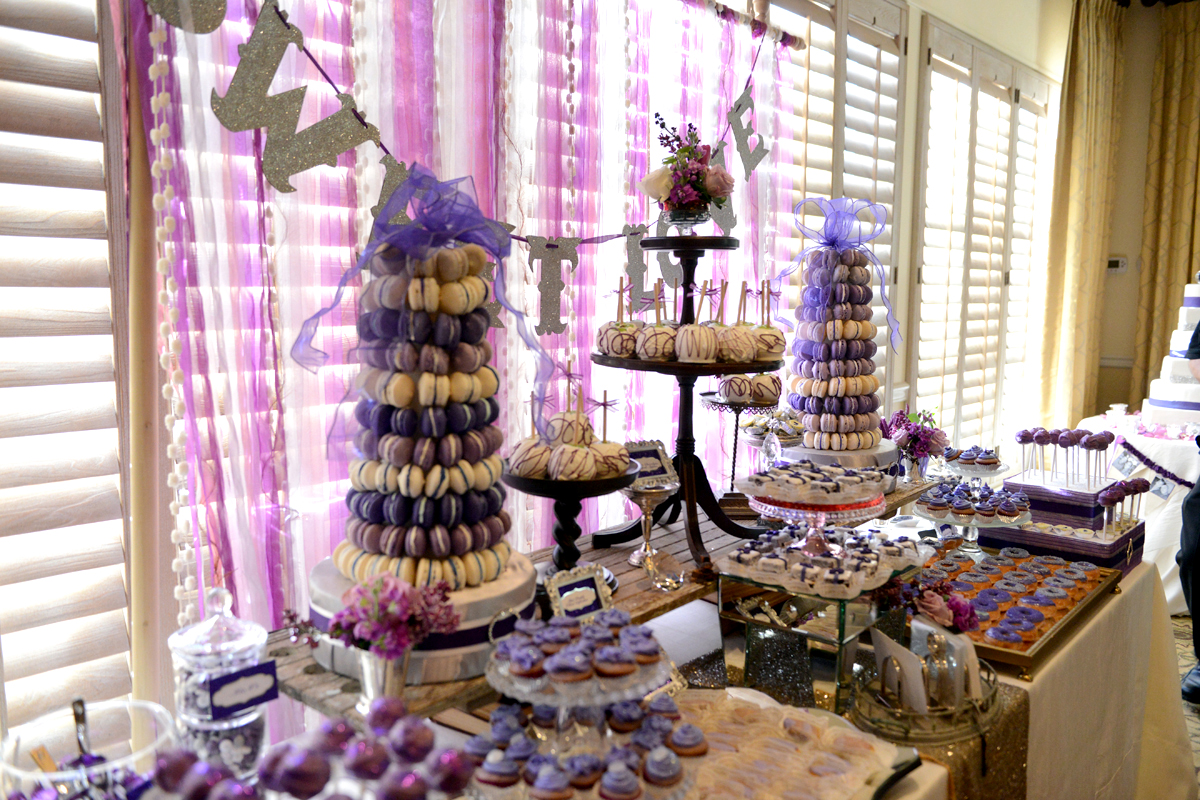Le Petite Chef Purple &quot;Sweet Love&quot; Wedding Dessert Table