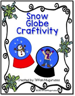 Hello Winter-Snow globe snowman marble art craft project for kids