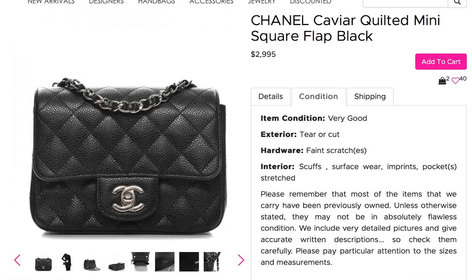 second hand chanel bag