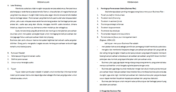 Contoh makalah tentang business plan 06 image
