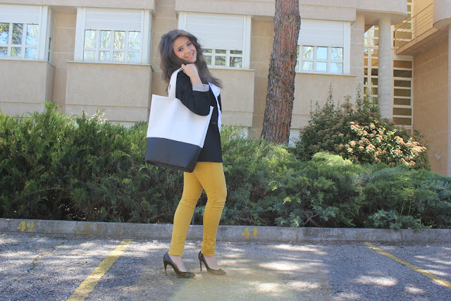 DIY Cómo hacer este maxi-bolso de cuero blanco y negro