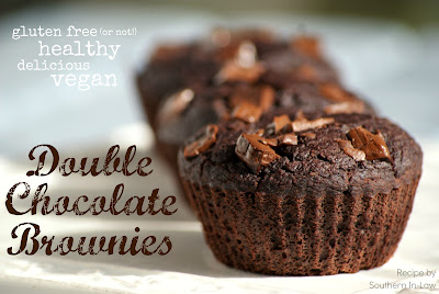 Healthy Gluten Free Double Chocolate Brownie Muffins Recipe