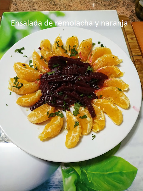 Ensalada de remolacha y naranja