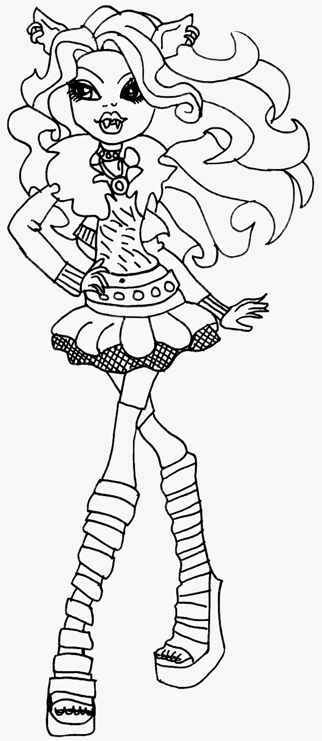 Clawdeen Wolf Monster High Coloring Pages
