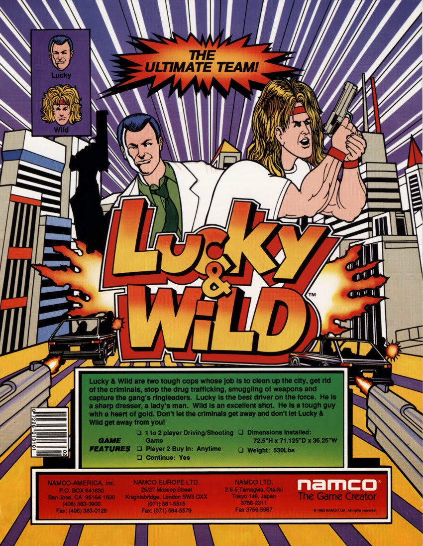 Lucky & Wild arcade game protable flyer