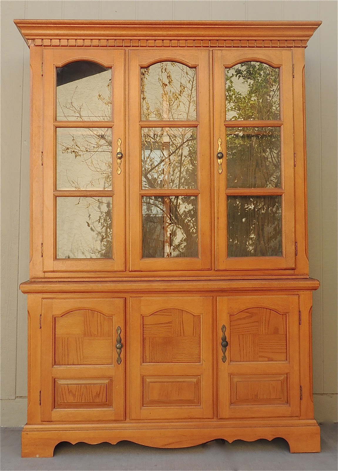 The Backyard Boutique by Five to Nine Furnishings Solid Oak China Hutch