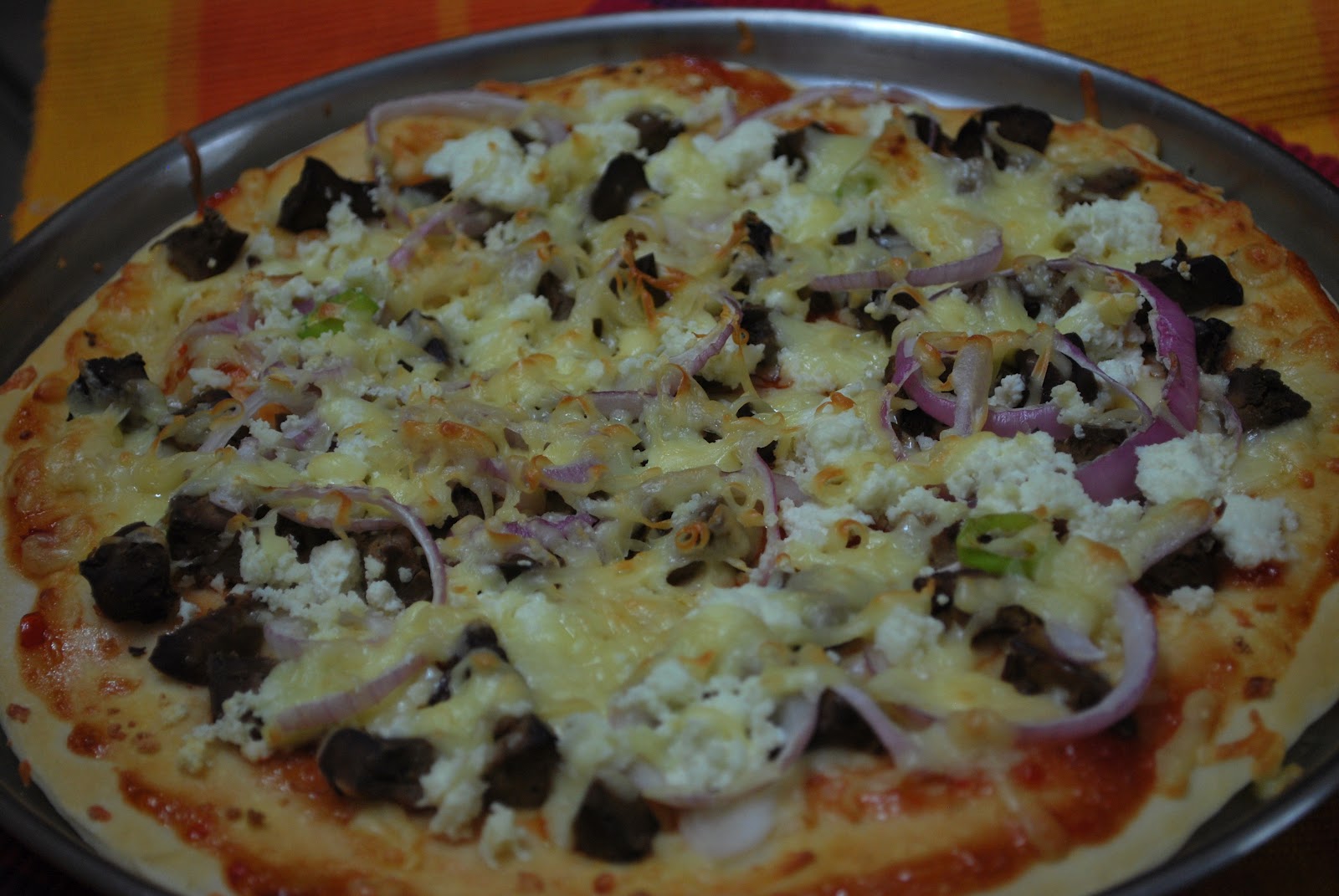 Pizza Two Ways Chicken Liver Ricotta Cheese Pizza & Kidney Beans Pizza