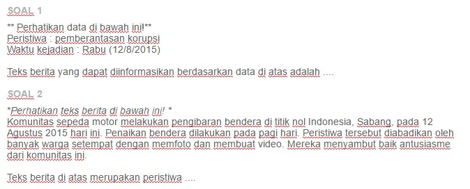 Contoh Soal LangkahLangkah Memproduksi Teks Berita Asep