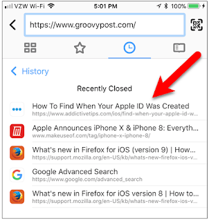Cara Membuka Tab yang Baru Ditutup [ Recent ] di Safari, Chrome, dan Firefox di iOS
