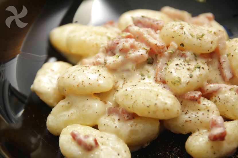 Gnocchi in salsa alla Carbonara con il Bimby TM5