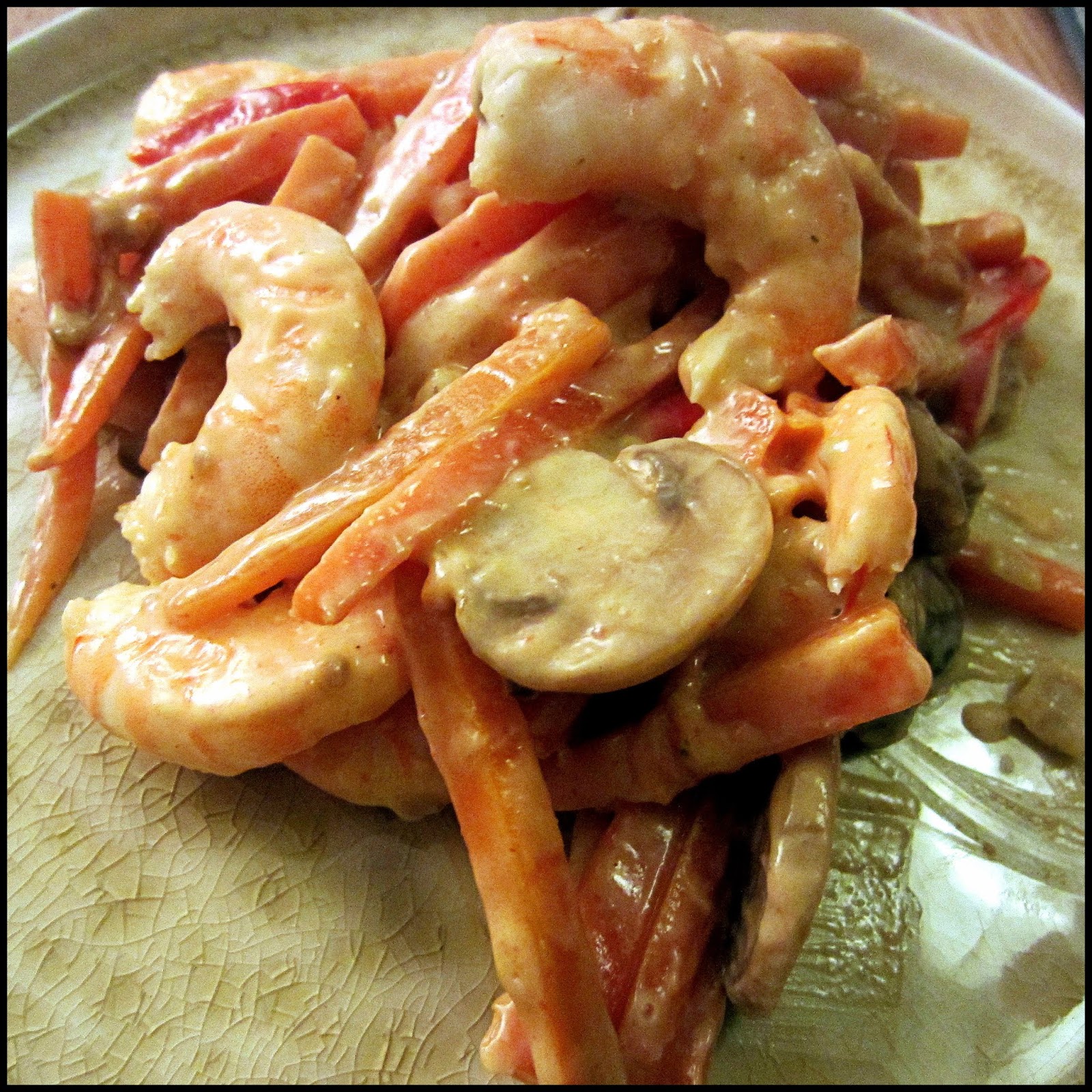 Hors table de Pauline Blanquette de crevettes aux petits légumes.