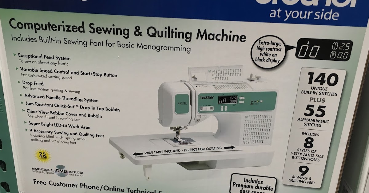 Brother XR3240 Computerized Sewing & Quilting Machine Costco Weekender