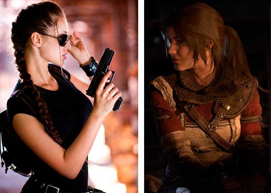 Figurino Tomb Raider filme e game , Lara croft trança (Angelina Jolie)