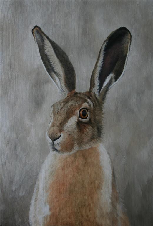 Clive Meredith Wildlife Art Hare painting update