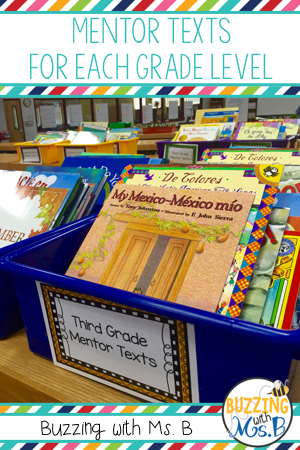 Teaching with mentor texts is easier when you have a basket of books, ready to choose from. This list of mentor texts for reading and writing include books for kindergarten through 5th grade in fiction and nonfiction. Use them to teach reading skills and strategies from story elements to main idea and writing strategies, too, like personal narrative beginnings and expository structure.