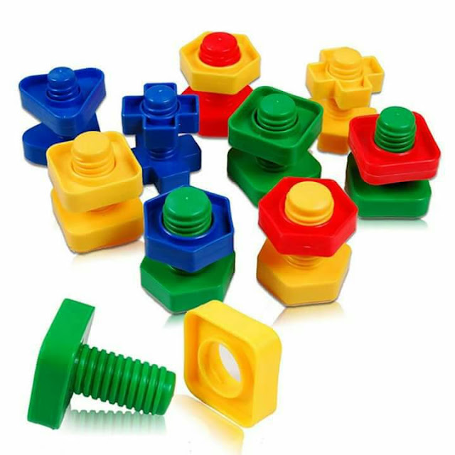 PLASTIC NUT AND BOLT RAISING GEMS