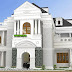 Colonial style long pillar 5 BHK home design
