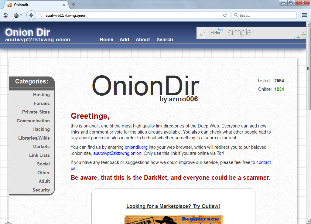 Oniondir deep web link directory