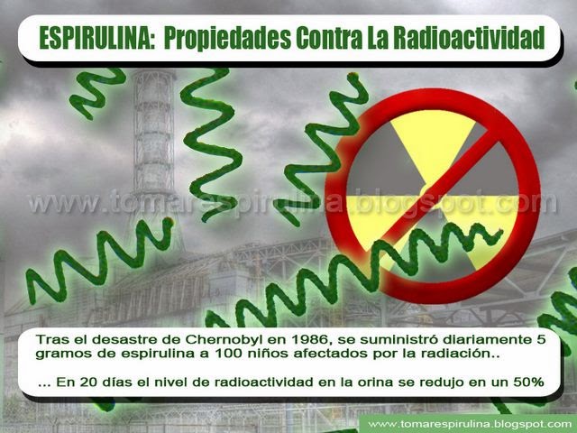 espirulina contra la radioactividad