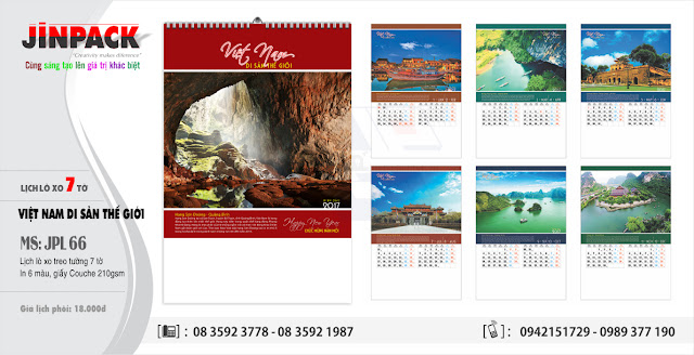 Mẫu lịch tết Phong Cảnh, mẫu lịch phong cảnh thế giới 2017 - 18