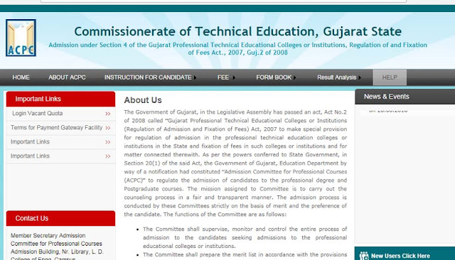 Gujarat D2D Admission 2018-19, Online Registration Process @gujacpcadm.nic.in 