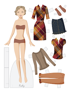 Ruby - Fashion Friday Paper Doll Ruby - Fashion Friday Paper Doll