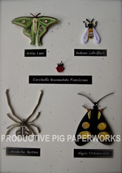 Productive Pig Paperworks: Quilled Insects Collection B