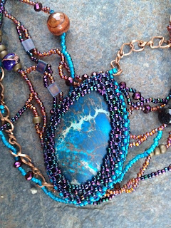 Beaded cabochon by Karen Williams