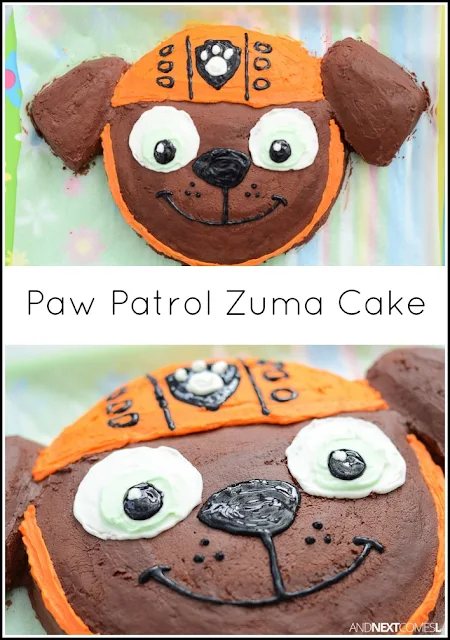 How to make a Zuma Paw Patrol birthday cake from And Next Comes L
