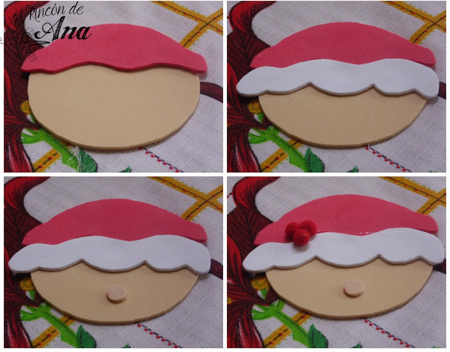 Adornos para el árbol de navidad con goma eva