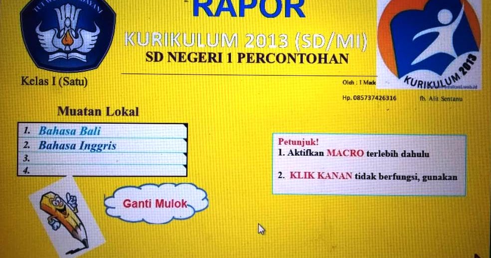 Aplikasi Raport K 13 Semester 1 Jadi Solusi Guru Sd Untuk Memudahkan Laporan Penilaian Hasil Belajar Siswa Info Dunia Edukasi