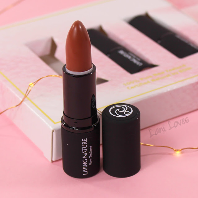 Living Nature Lipstick - Warm Wood Swatches & Review