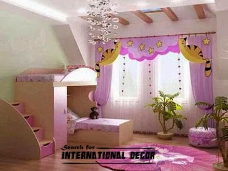 stylish girls curtains, pink curtains