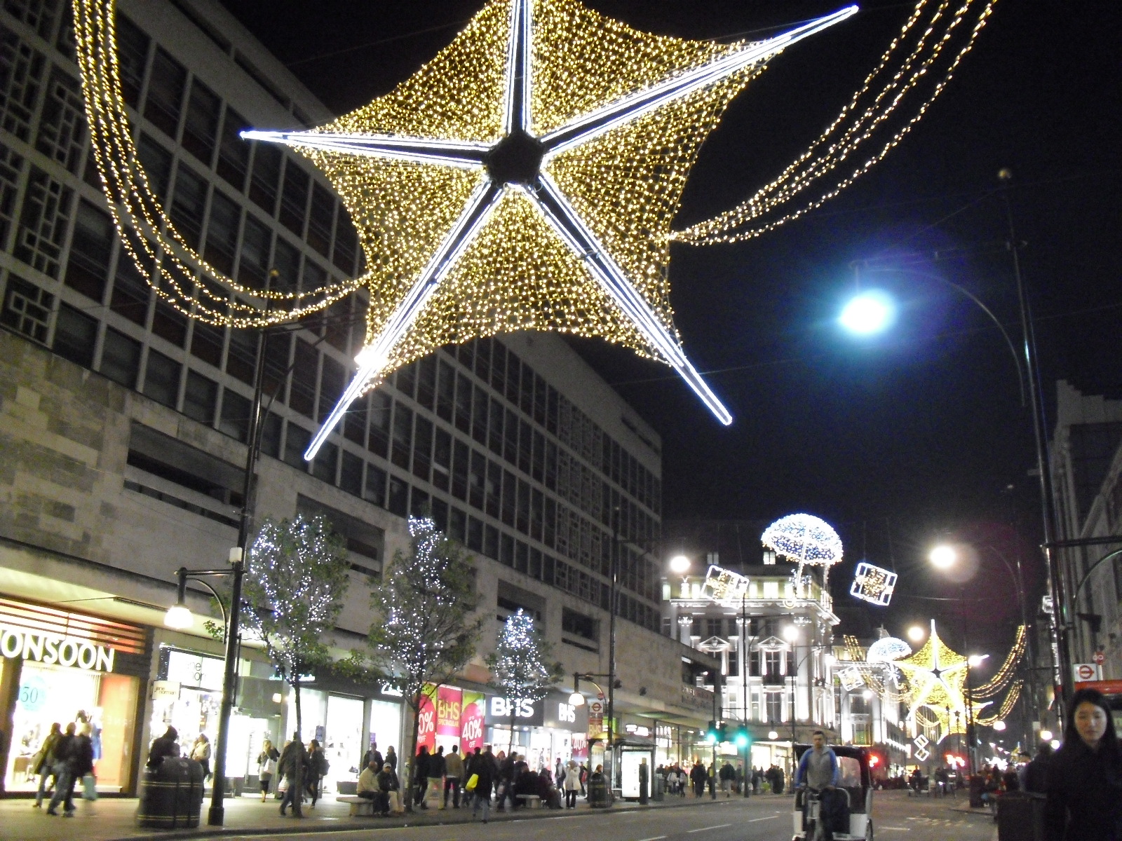 Colorful World Christmas Lights & Decorations at Oxford Street, London