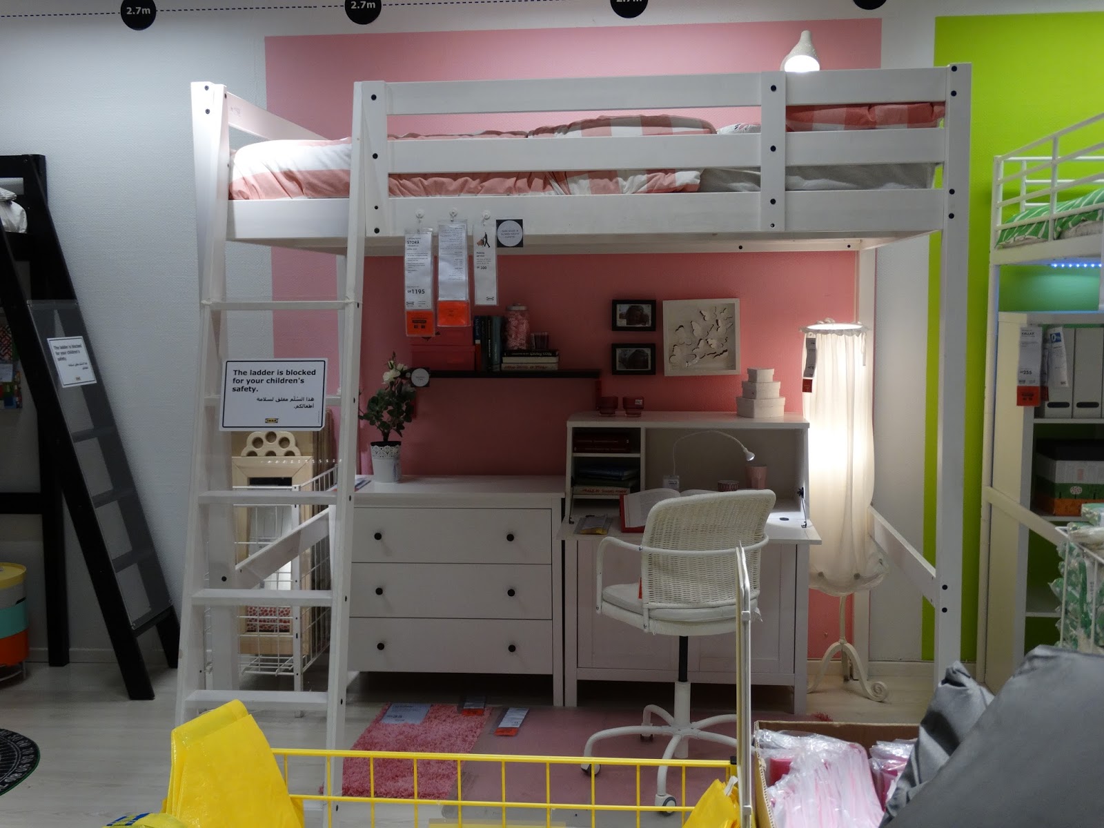 أفكار لغرف البنات بالبينك ودرجاتة من ايكيا 2015