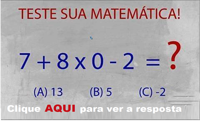 POLÊMICA: 7+8x0-2 = ??? - Teste a sua Matemática - 95% das pessoas erram!