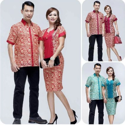 15 Desain Baju Batik Couple Anak Muda Model Terbaru 2020