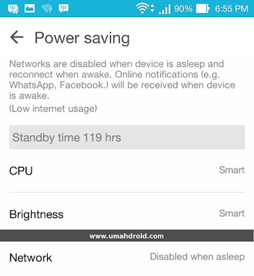 Android ASUS Power Saving Mode