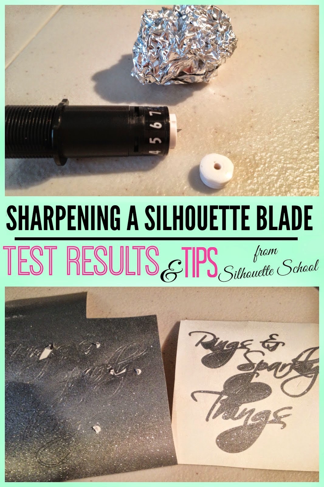 Silhouette blade, sharpening, tin foil, test