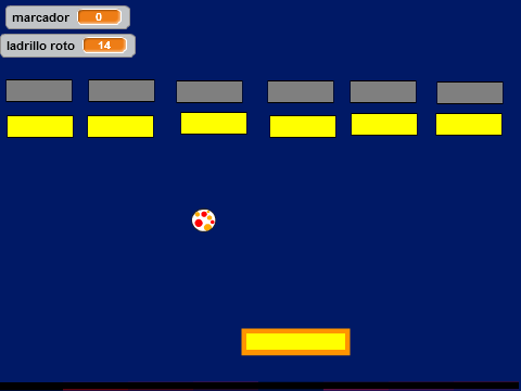 juego de ladrillos y pelota