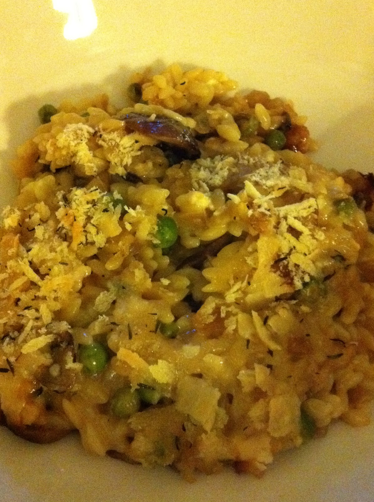 Baked Orzo w/ Feta & Peas