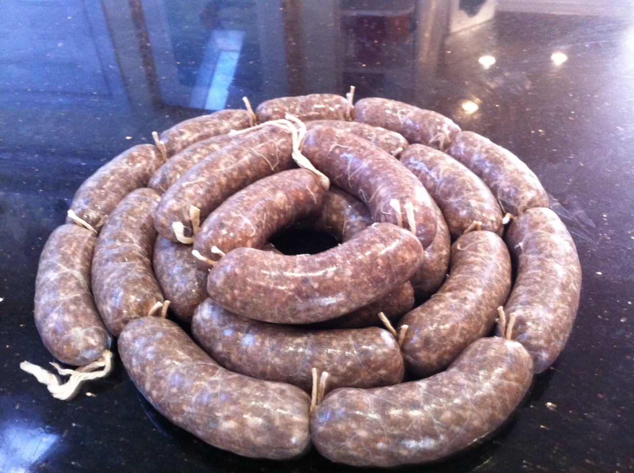 slowfoodbestfood Venison sausage with sage and juniper