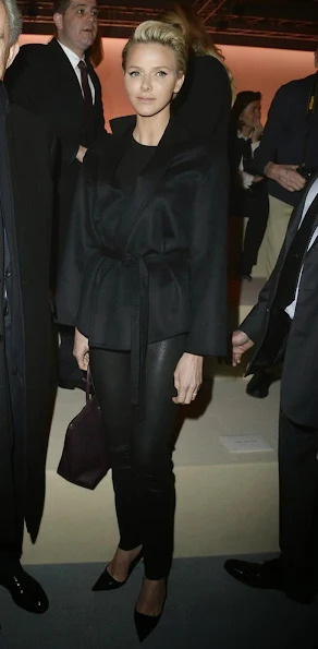 Princess Charlene attended the Louis Vuitton show as part of the Paris Fashion Week Womenswear Fall/Winter 2014-2015
