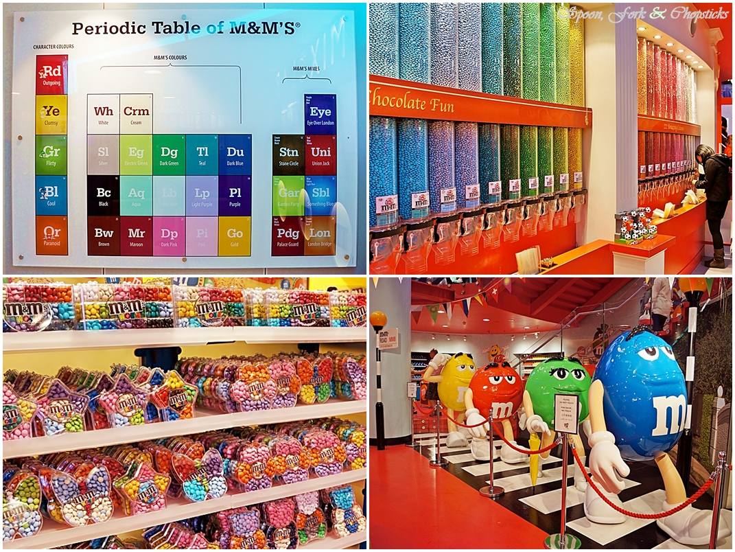 Spoon, fork & Chopsticks M&M’s World, London