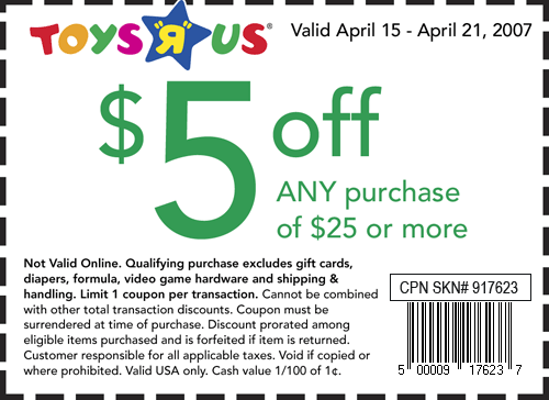 toys r us online promo code