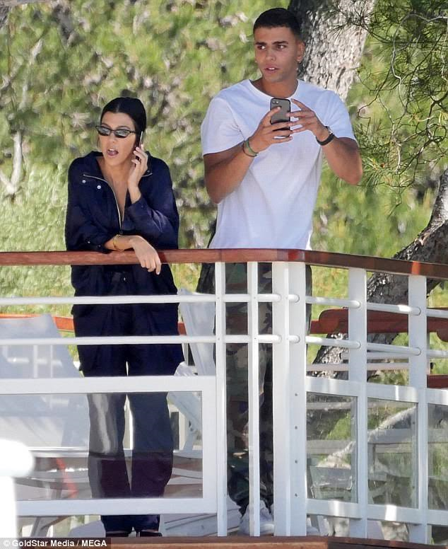 Kourtney Kardashian cuddles up to rumoured boytoy, Younes Bendjima, in